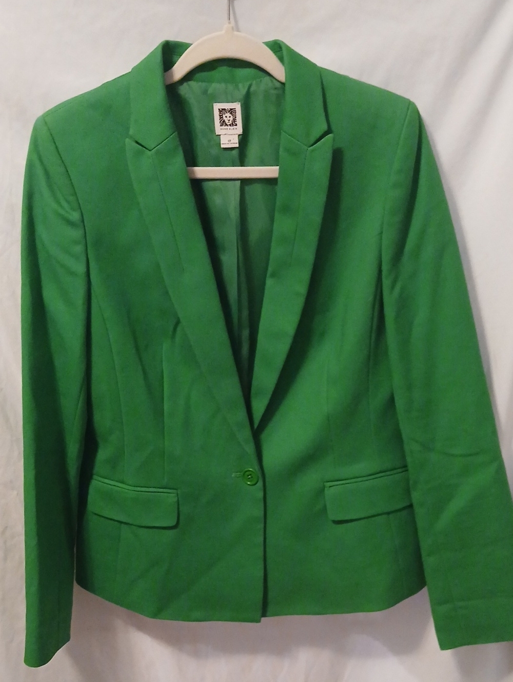 Anne Klein Green Single-Button Blazer